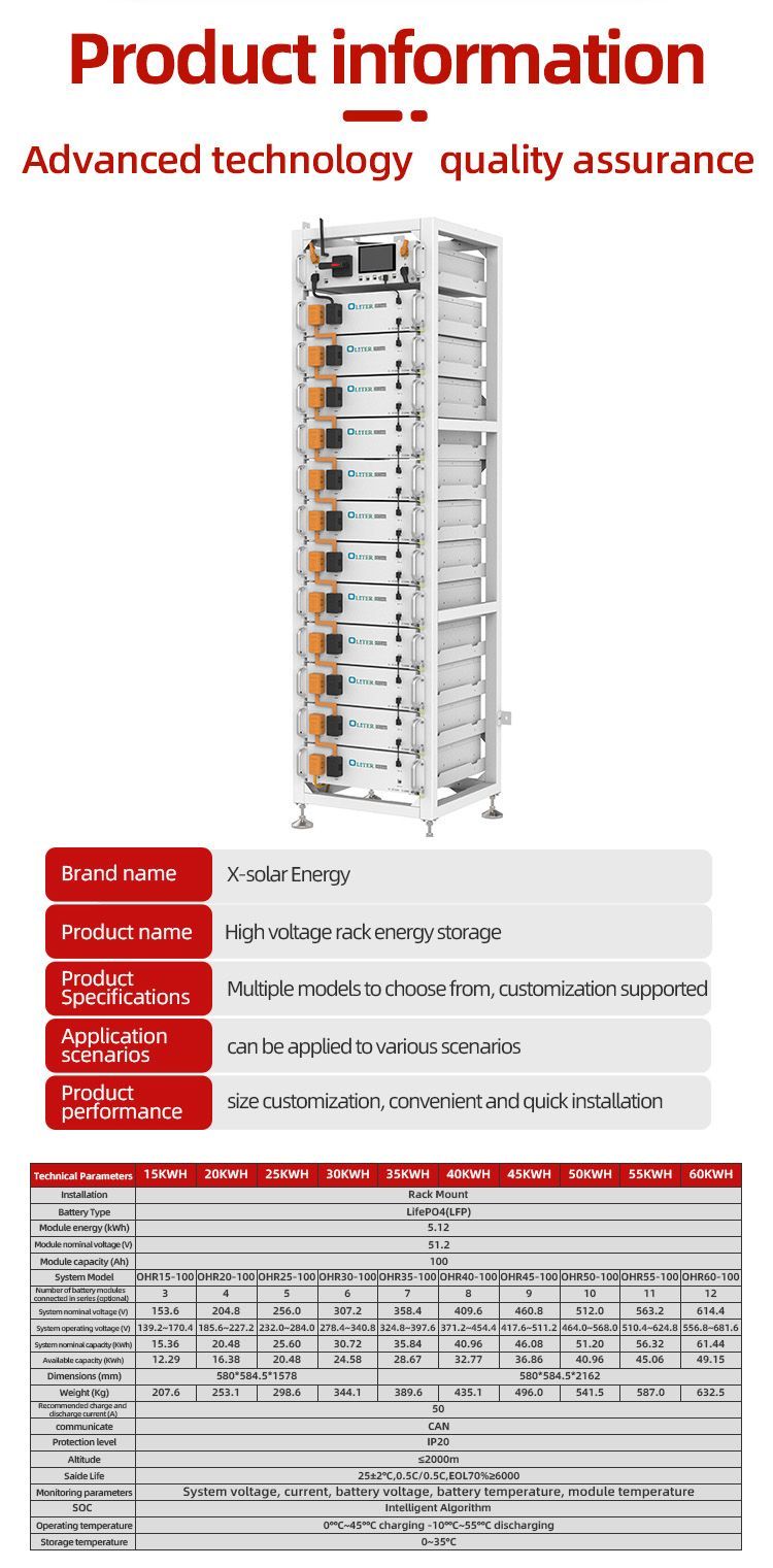 30kwh/100kwh High Pressure Rechargeable Li-ion Battery System with Monitor