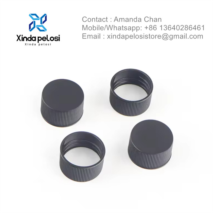 Plastic Black Cap PET PE Aluminum Foil Bottle Cap Gasket Bottled Drinking Water Rotating Cap
