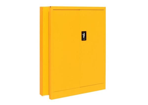Buy cheap Fast Set Up Metal Lockable Cupboard , Fireproof Short Yellow Metal Cabinet from wholesalers