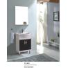Buy cheap Two Door PVC Floor Mounted Bathroom Cabinets with Ceramic Basin Marble Countertop from wholesalers