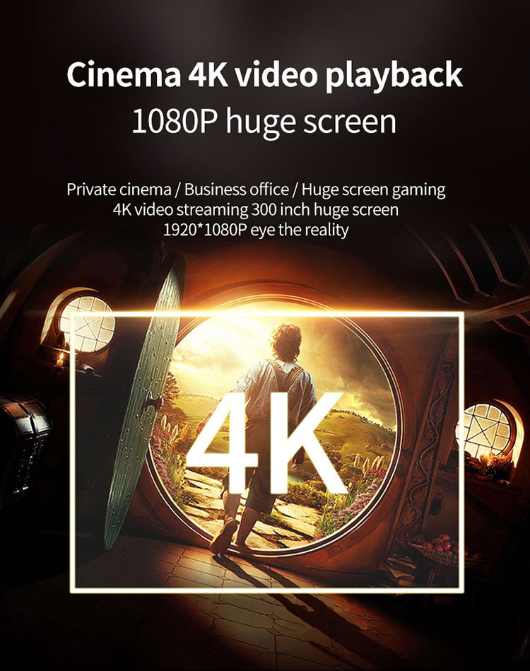 Portable Mini LED Video Home Theater Projectors Full HD 1080P Smart Movie Cinema Lcd Outdoor Projector 4k