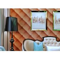 Buy cheap European Style Washable Vinyl Wallpaper with 3D Effect Leather Pattern , SAC product