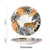 Buy cheap Jungle Animal Pattern Ceramic Plate Set Round European Style For Home Party from wholesalers