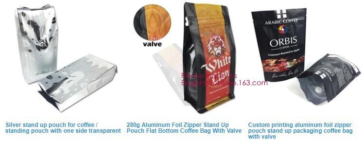 custom printed 500g 1kg 2kg aluminum foil square bottom coffee bag with valve,coffee bean packaging square block bottom