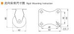 Industrial Swivel Casters 2.5 Inch 62mm Small Caster Wheels For Furniture