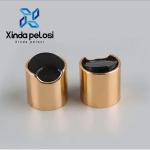 28 410 20 410 24 410 Aluminum Plastic Black Gold Disc Top Cap For Cosmetic