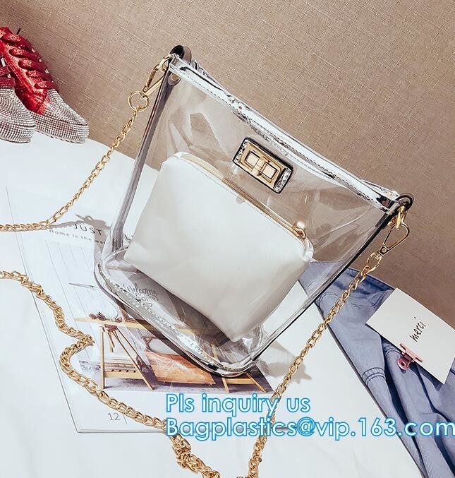 Waterproof Promotional Clear Tote Pvc Handle Shopping Bag, PVC Mat Waterproof Reusable Tote Shopping Bags, Summer Soft P