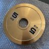 Buy cheap Wholesale High Quality Gold Chrome Plate Cast Iron Barbell Home Gym Equipment Barbell with Weight Plates Set from wholesalers