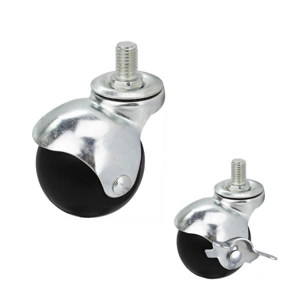 Buy cheap No Brakes 10x15mm Threaded Stem Ball Casters For Chairs from wholesalers