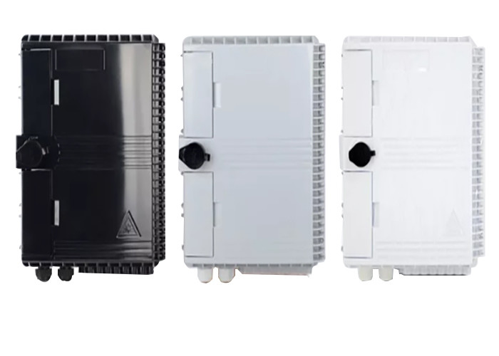 Pole Outdoor Fiber Distribution Box, black/gray/white fiber optic distribution box