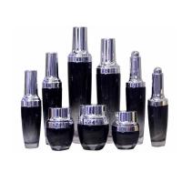 Buy cheap Anti Leakage Dark Black Lotion Pump Bottle 30g 50g 30ml 50ml 100ml 120ml product