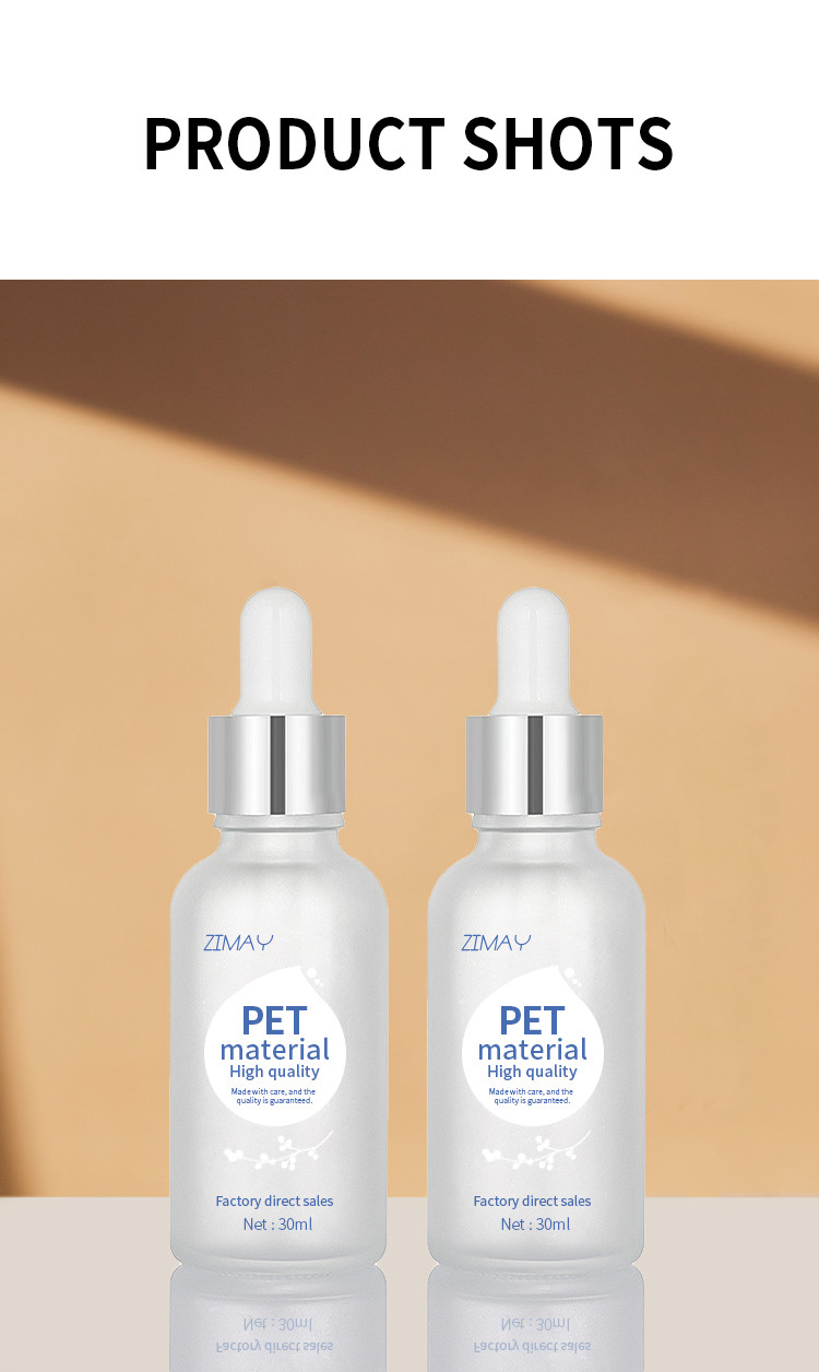 Matte White Glass Essential Oil Dropper Bottles 30ml With Silver Cap