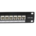 Buy cheap 19'' 1u 24 Port Rj45 Loaded Patch Panel , Cat6a Patch Panel With Module Jack from wholesalers