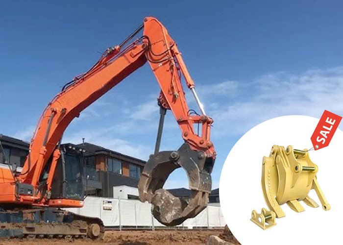 OEM Q355B NM400 Mechanical Stone Grapple , Mechanical Grab For Excavator