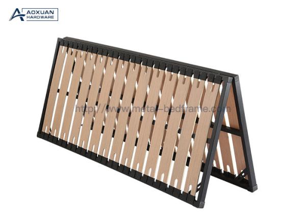 Buy cheap Queen Black Platform Bed Frame With Wooden Slats from wholesalers