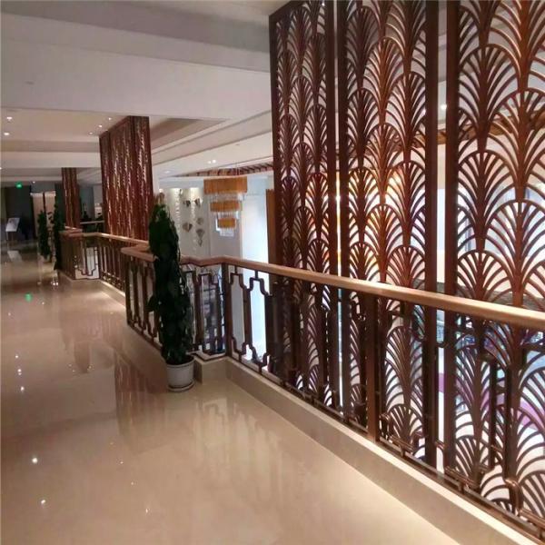 Top quality laser cutting room divider screen antique bronze color brushed
