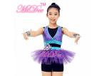 Sporty Hip Hop Dance Clothes Sequin Vest Glitter Tutu Dress With Biketard Under