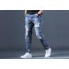 Buy cheap 28-40 Size Ripped Skinny Mens Casual Jeans Strech Denim 100% Cotton Pants from wholesalers