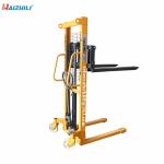 Portable hand forklift 2000kg hydraulic manual pallet stacker for sale