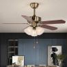 Buy cheap Decorative Lighting Ceiling Fan 5 Blades Restaurant 220V Ceiling Fan Light from wholesalers