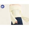 Buy cheap Off Shoulder Big Sleeve Cuff Womens Knit Pullover Sweater / Ladies Cable Knit Jumper from wholesalers