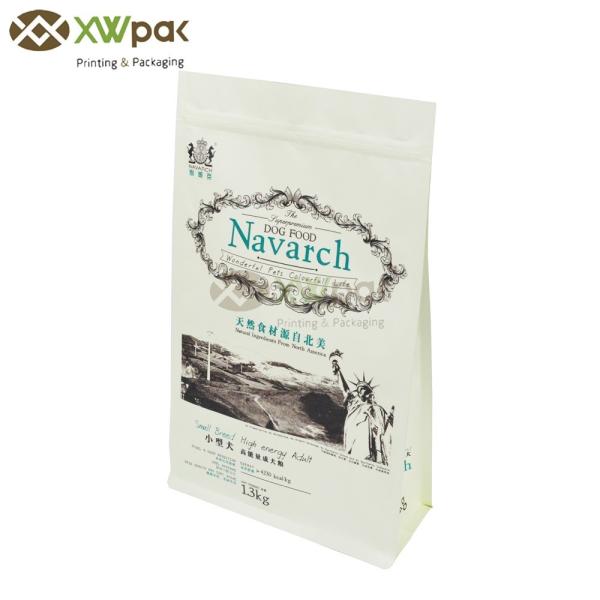 Kraft Paper Flat Bottom Bag Aluminum Foil Coffee Pouch With Valve Bottom Sealing