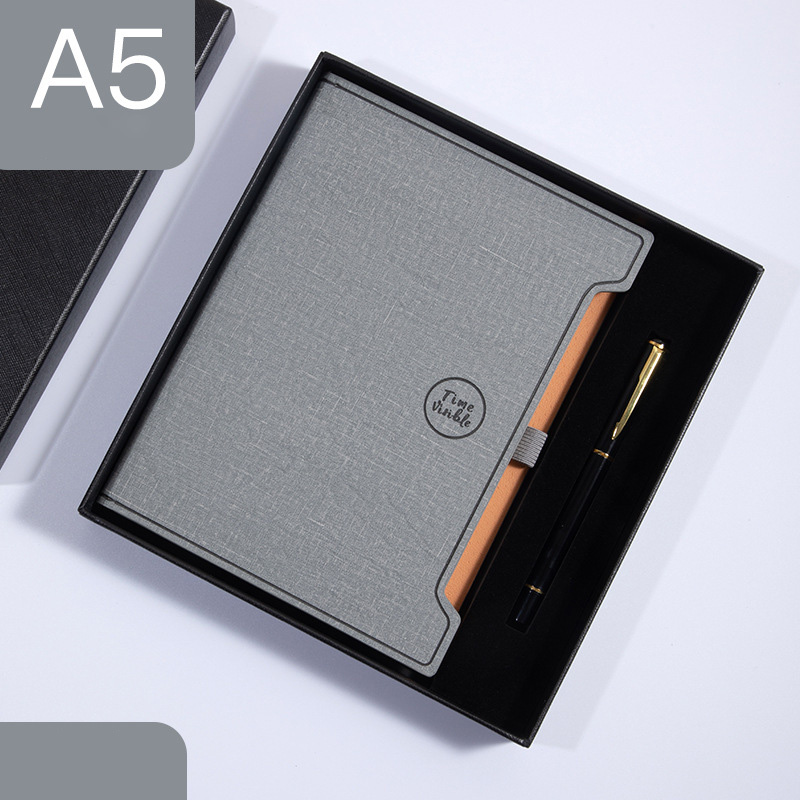 Direct A5 PU Leather Agenda Journal Notebook With Customized Inner Pages And Pen Set