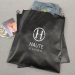 Black Zipper Poly Pvc Custom Packaging Bags For Hoodie Clothing