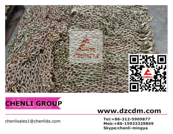 Buy cheap 3/8 Inch 20 Foot Feet Grade 80 Transport Binder Chain Grab Hooks on Both Ends from wholesalers