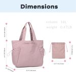 BTOOP TOTE BAG FOR WOMEN, FOLDABLE BEACH GYM BAGS, SIDE-CINCH LIGHTWEIGHT