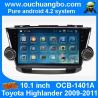 Buy cheap Ouchuangbo Toyota Highlander 2009-2011 android 4.2 autoradio DVD GPS stereo navigation system support 4 core MP4 Aux from wholesalers