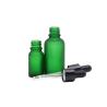 Buy cheap Frosted Green Essential Oil Bottle 30ml 50ml Glass Dropper Bottle Package from wholesalers