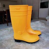 Buy cheap 37cm-39cm Steel Toecap Safety Gum Boots 100% PVC Steel Toe Gumboots product