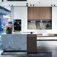 Buy cheap Custom Melamine Kitchen Cabinet Bespoke Modern Kitchen System With Island Table product