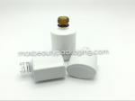 high quality thick and strong powder coating gel bottle 15ml amber matte white