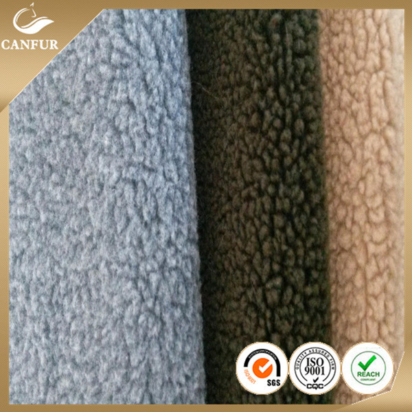 Jackets Sherpa Fabric Lining Fabric Weft Knitted Polyester Printing Fleece 100D Plain
