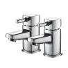 Buy cheap smooth operation Bathroom Sink Taps Pair 3/4 Brass Chrome from wholesalers