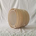 E 12 Drum Triple Layer Linen Hardback Lamp Shade For Hotels Room 330*220MM