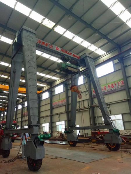 Buy cheap 10 Tons Single Beam Gantry Crane Rubber Tyred With European Style Hoist from wholesalers