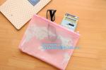 resealable clear vinyl pvc silder promotional zipper bag, Pen Bag with Slider