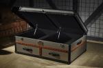 Brush Stainless Steel Side Coffee Table , Antique Vintage Trunk Coffee Table