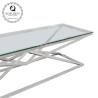 Buy cheap Glass Top 200x45x45cm Stainless Steel TV Stand For Living Home from wholesalers