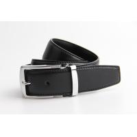 Buy cheap Genuine Embossed Leather Belt , Mens Black Leather Belt 100 - 140cm Length product