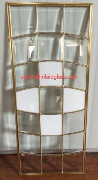 Buy cheap Brass Caming Decorative Frosted Antique Leaded Glass Windows 15MM 0.8M from wholesalers