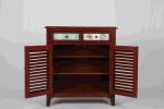 Walnut Office / Home Storage Cabinets With Doors Soild Wood L81*W38.5*H91CM