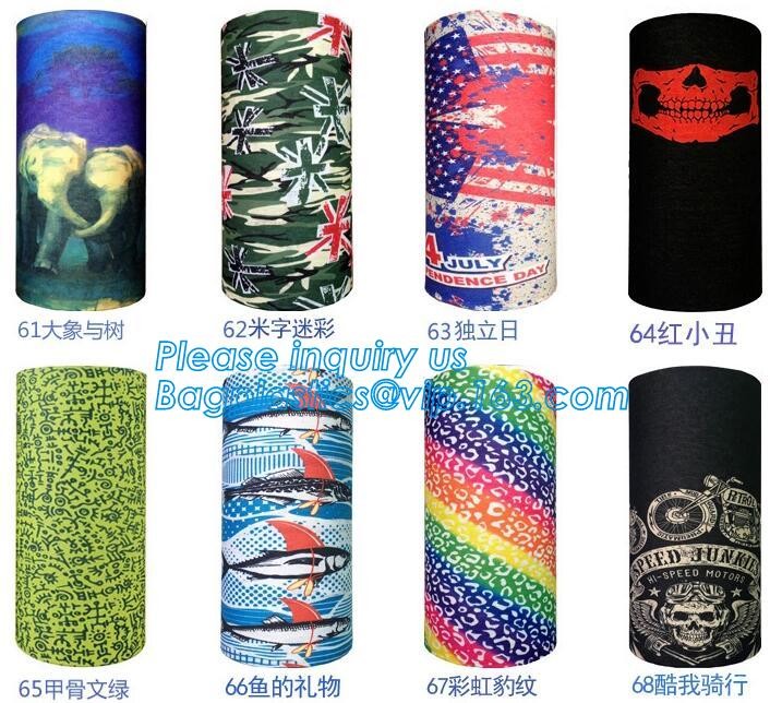 Hot sale fashion design printing multifunctional custom cheap 100% cotton bandana,microfiber plain custom made bandana