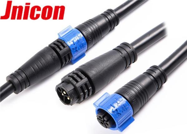 Buy cheap 3 Pole Waterproof LED Connectors Male And Female Outdoor Sealed With Cable from wholesalers
