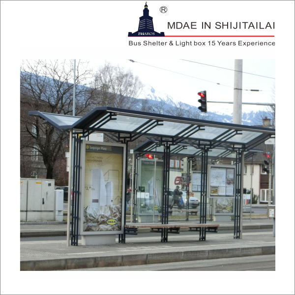 Metal LCD LED Digital Signage Smart Bus Shelter