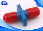 Gray blue ST Type Fiber Optic Coupler Duplex Adapter For Telecommunication