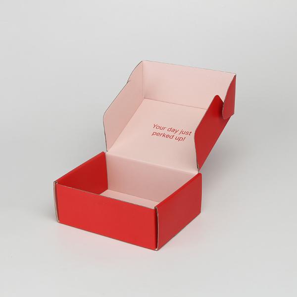 Quality Red Foldable Corrugated Mailing Packaging Box For Cosmetic for sale